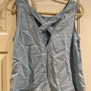 Cute cropped jean shirt